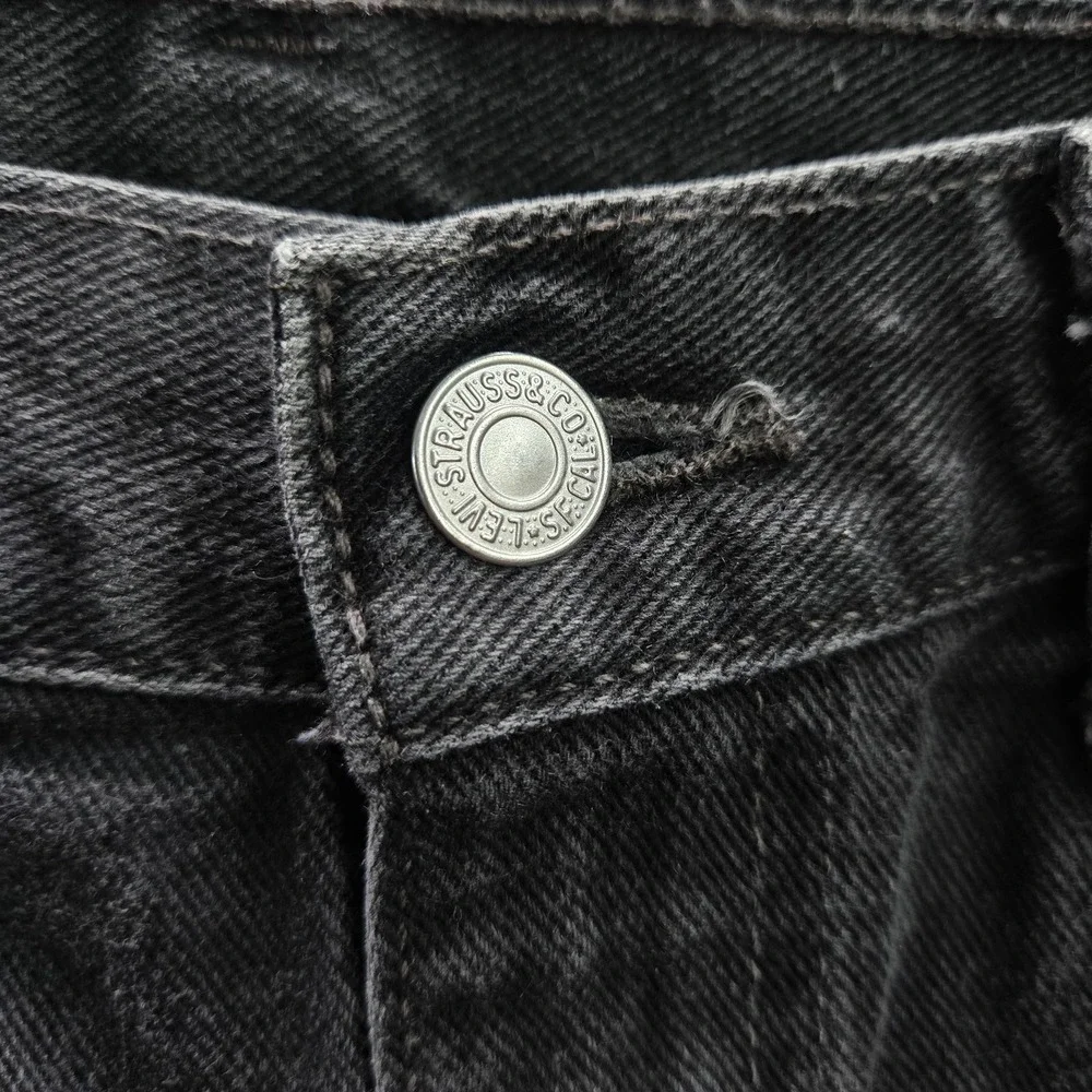 VINTAGE Levi's 505 Men Jeans 34X34 Black Denim Regular Straight 90s‎ USA